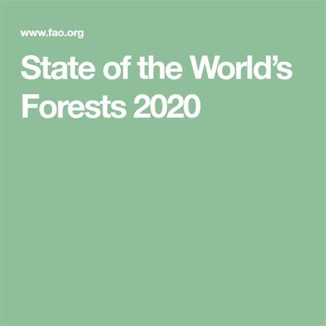 State of the World’s Forests 2020 - Food and Agriculture Organization - raincitystudios.com