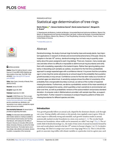 Statistical age determination of tree rings | PLOS One - muktibox.com