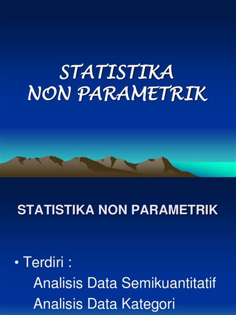 STATISTIKA NON-PARAMETRIK - PDF Free Download - wintechmobiles.com