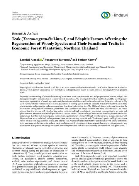 Status of teak plantation management in Sabah - EurekaMag - raincitystudios.com