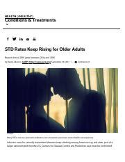 STD Rates Continue to Rise for Older Adults