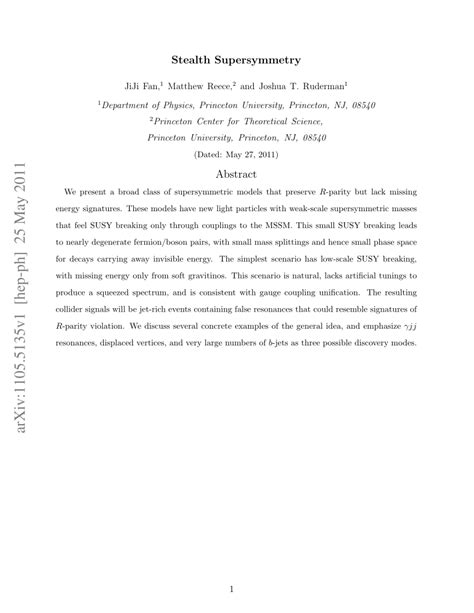 Stealth supersymmetry - Journal of High Energy Physics - wintechmobiles.com