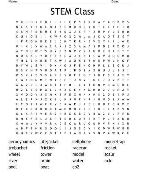 STEM Class Word Search