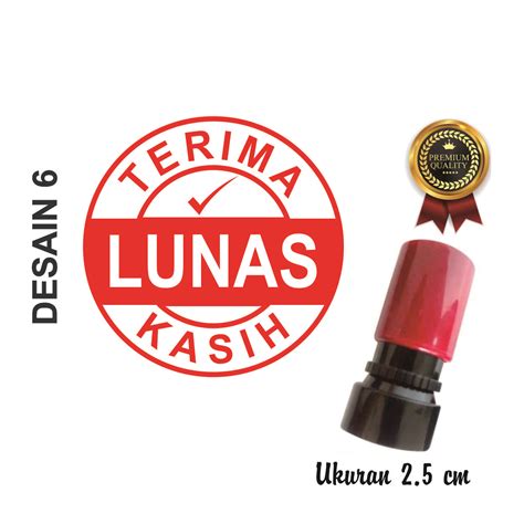 Stempel Lunas Terima kasih - 5 cm di Stempel Quanta - muktibox.com
