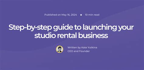 Step-by-step guide to launching your studio rental … - balustradellc