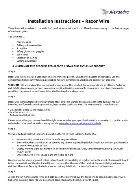 Step-by-Step Installation Guide for Razor Wire: Secure Your Property - balustradellc