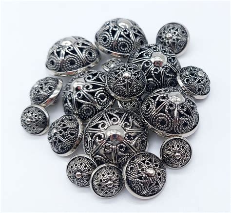 Sterling Silver Buttons Men - Etsy - balustradellc
