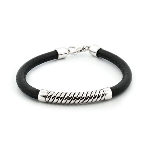 Sterling Silver Leather Bracelet Buttons - Etsy - balustradellc