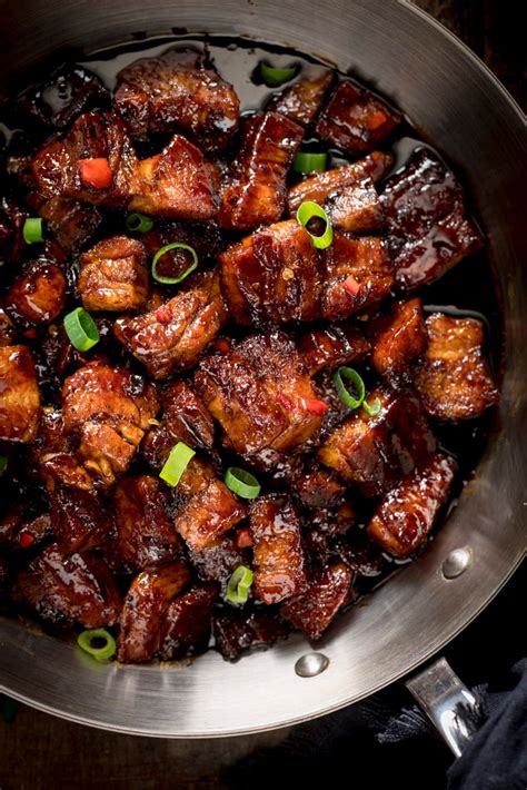 Sticky Chinese Pork Belly - Nicky's Kitchen Sanctuary - balustradellc