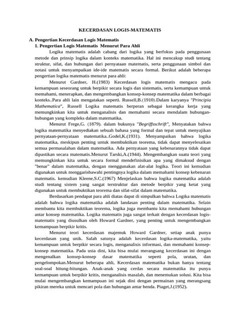 STIMULASI KECERDASAN LOGIS MATEMATIS … - wintechmobiles.com