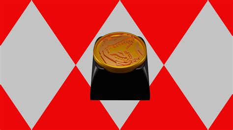 STL file Red Ranger keycap Tyranossaurus Power Coin (Mighty Morphing …