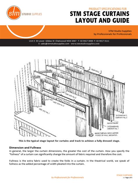 STM Stage Curtains Layout & Guide - STM Studio Supplies