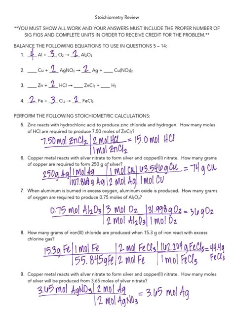 Stoichiometry Review - wintechmobiles.com