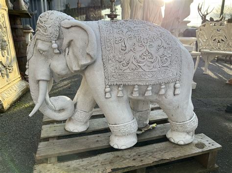 Stone Elephant Statue for Garden - Etsy - muktibox.com