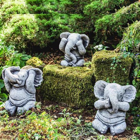 Stone Elephants for Garden - Etsy UK - muktibox.com