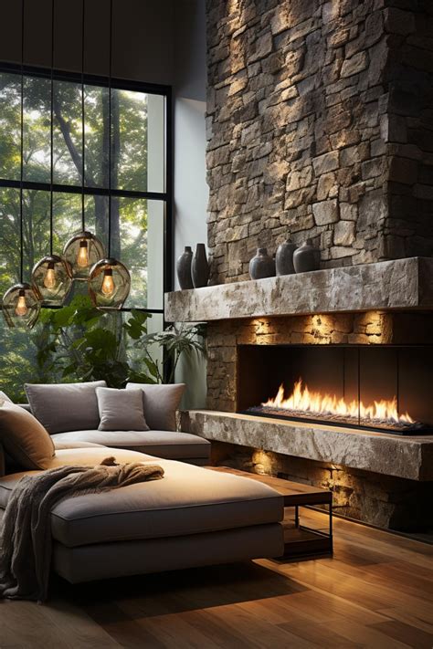 Stone Fireplace Ideas: Clever Modern Fireplace … - balustradellc