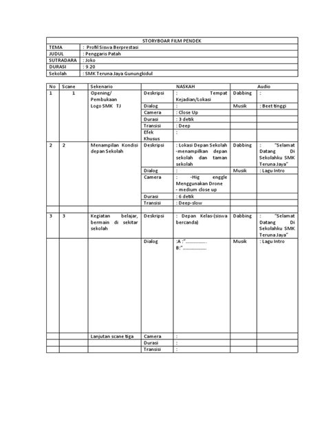 Storyboar Film Pendek | PDF - muktibox.com
