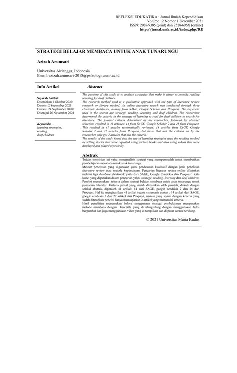 STRATEGI BELAJAR MEMBACA UNTUK ANAK TUNARUNGU - balustradellc