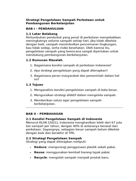 Strategi Inovatif untuk Pengelolaan Sampah Perkotaan ... - UNPATTI - muktibox.com