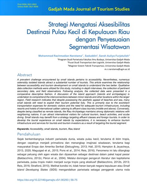 Strategi Mengatasi Aksesibilitas Destinasi Pulau Kecil di Kepulauan ... - wintechmobiles.com