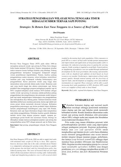 STRATEGI PENGEMBALIAN WILAYAH NUSA TENGGARA TIMUR SEBAGAI SUMBER TERNAK ... - balustradellc