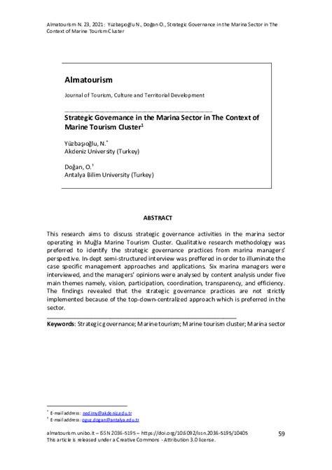 Strategic Governance in The Marina Sector in the Context of Marine ... - raincitystudios.com