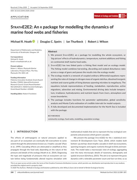 StrathE2E2: An r package for modelling the dynamics of marine food webs ... - muktibox.com