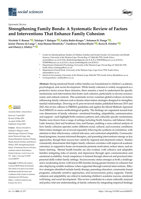 Strengthening Family Bonds: A Systematic Review of … - balustradellc