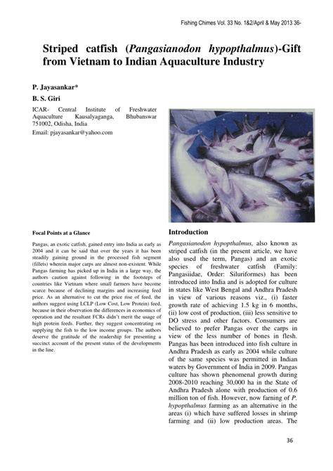 Striped Catfish Aquaculture in Vietnam: A Decade of - raincitystudios.com
