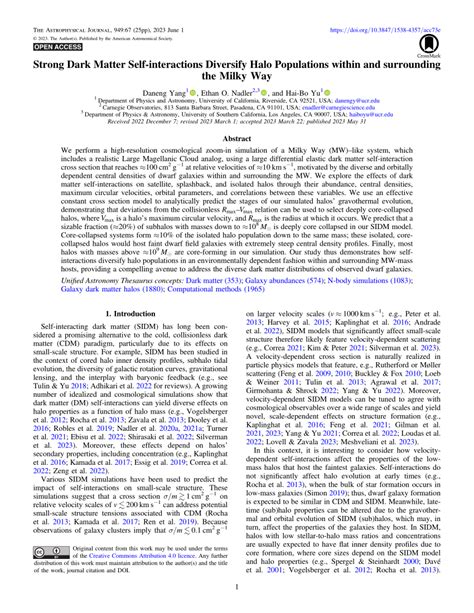 Strong Dark Matter Self-interactions Diversify Halo Populations within ... - muktibox.com