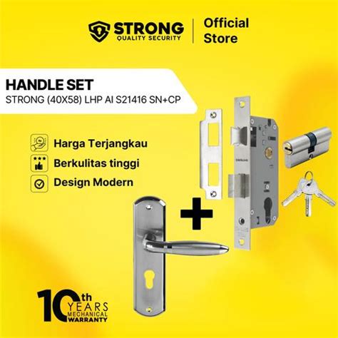 STRONG Handle Set Pintu Rumah Tanggung LHP AI S112 SN+CP - balustradellc