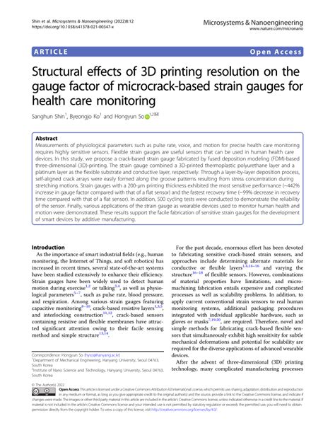 Structural effects of 3D printing resolution on the gauge factor of ... - coolestguyplanet.net