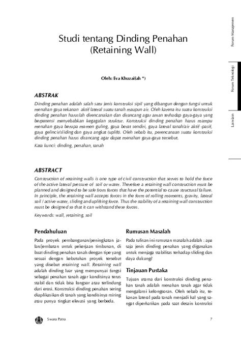 Studi tentang Dinding Penahan (Retaining Wall) - balustradellc