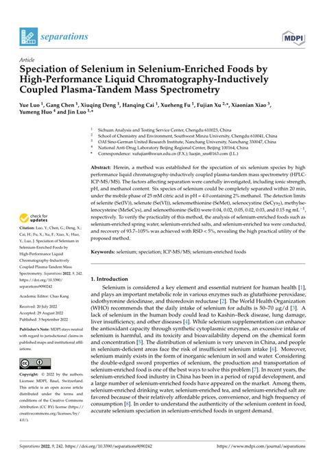 Studies of Selenium and Xenon in Inductively Coupled Plasma Mass ... - wintechmobiles.com