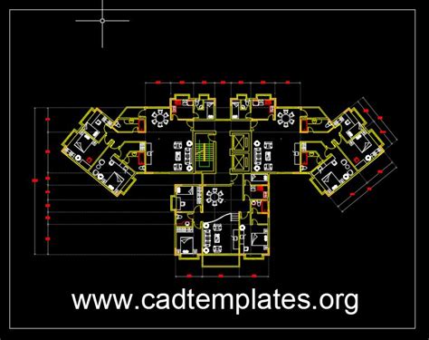 Studio apartments dwg - Archweb cad blocks - balustradellc