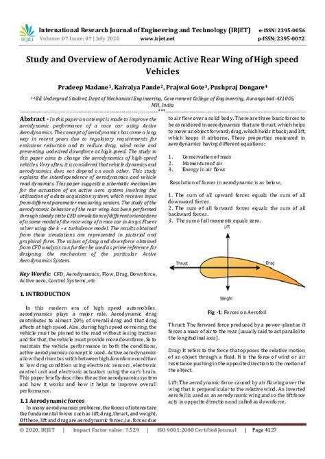 Study and Overview of Aerodynamic Active Rear Wing of High ... - IRJET - raincitystudios.com