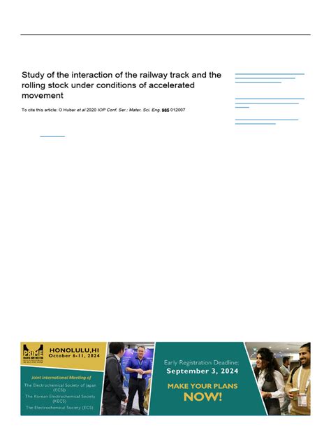 Study of the interaction of the railway track and the rolling stock ... - coolestguyplanet.net