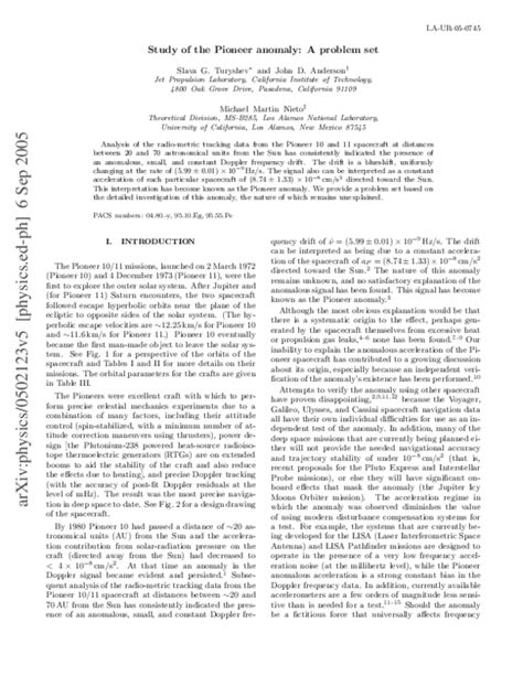 Study of the Pioneer anomaly: A problem set | American Journal of ... - wintechmobiles.com