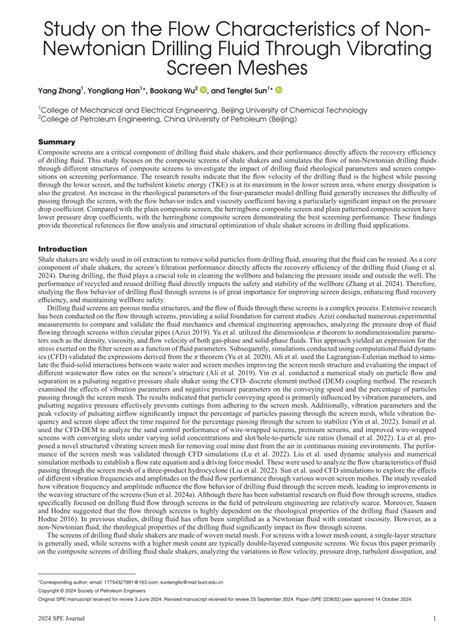 Study on the influence of non-newtonian fluid characteristics on the ... - wintechmobiles.com