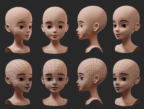 Stylized Character Base Mesh - 3D model by vukhiemton - muktibox.com