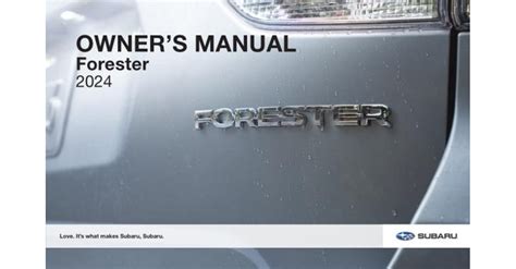 SUBARU FORESTER (2013-2024) Service Manual - ENGLISH