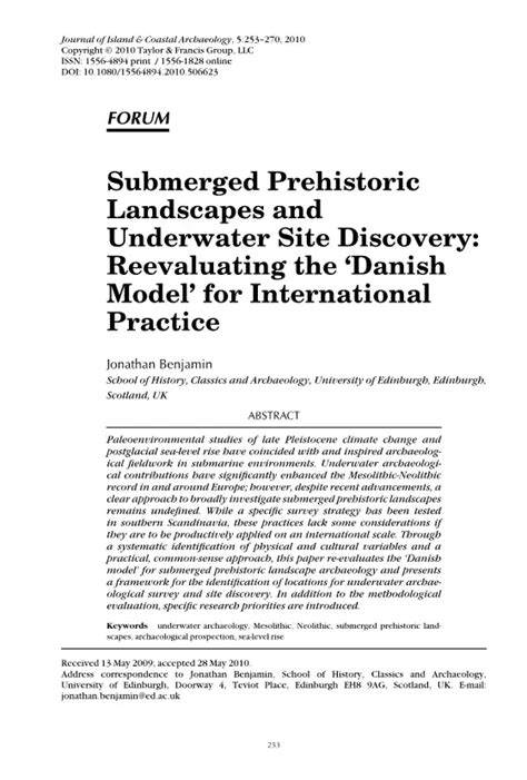 Submerged Prehistoric Landscapes and Underwater Site Discovery ... - raincitystudios.com