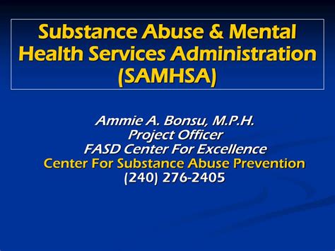 Substance Abuse and Mental Health Services Administration - balustradellc
