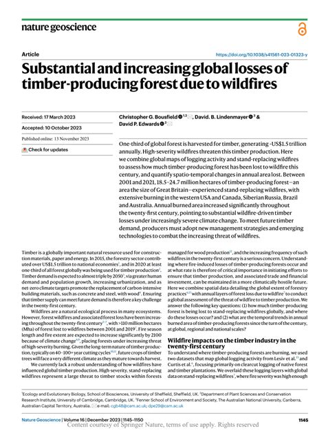 Substantial and increasing global losses of timber-producing ... - Nature - raincitystudios.com