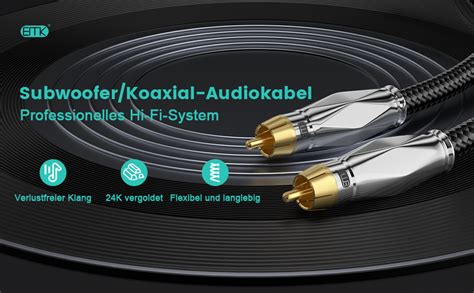 Subwoofer Kabel - 10 meter - Zwart - Kabeldirect - balustradellc