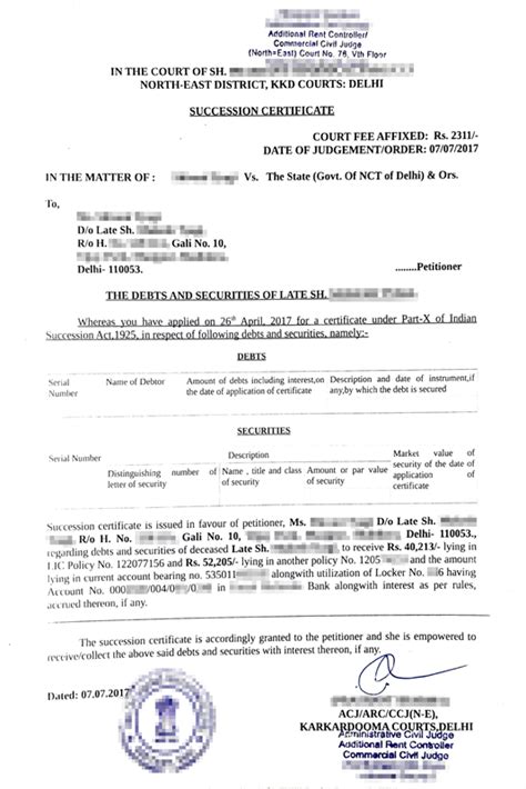 Succession Certificate in Maharashtra - EzyLegal - balustradellc