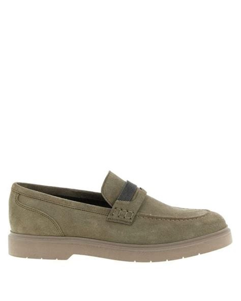 Suede leather loafers in olive green Colour Genuine Leather Available ... - balustradellc