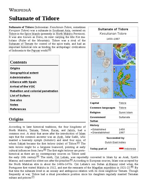 Sultanate of Tidore - wintechmobiles.com