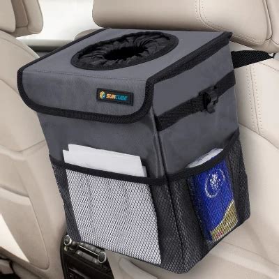 SUN CUBE Waterproof Car Trash Can with Lid, … - balustradellc