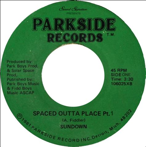 SUNDOWN : Spaced Outta Place - 7" - SOUND SIGNATURE …